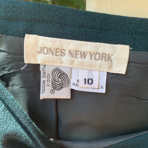 Jones New York pencil skirt pure wool dark teal size 10 - Picture 4 of 12